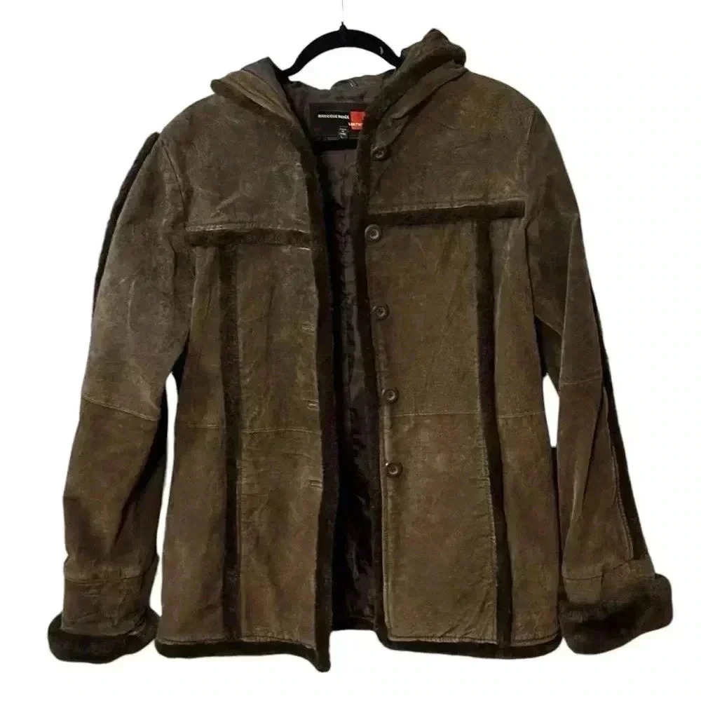 Marcelle Renee vintage penny Lane Leather Jacket Size Large
